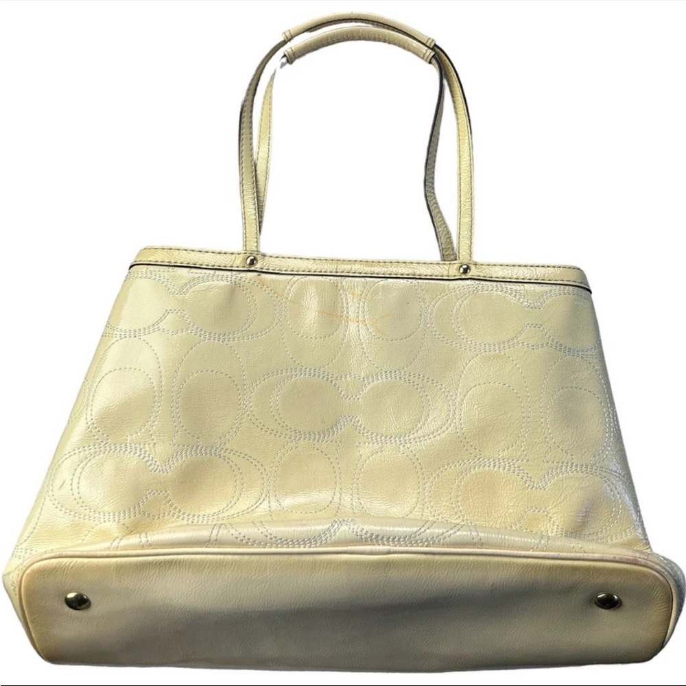 yellow coach purse- as is - Picture 2 of 12